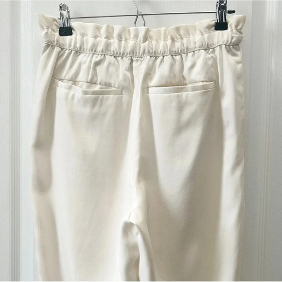 Banana Republic Paperbag Waist Tencel Joggers Relaxed Fit Pants Ivory Size XS - Picture 8 of 14